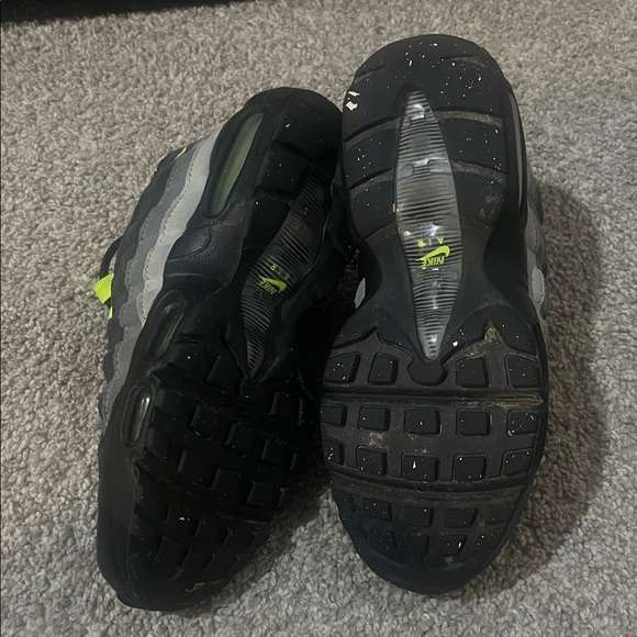 Black and Neon Green Nike Sneakers - Picture 4 of 4